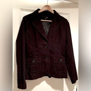 Like New- H&M size 8 black corduroy jacket